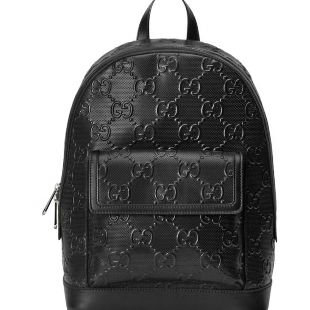 Gucci Embossed Black Backpack - Picture 4 of 4